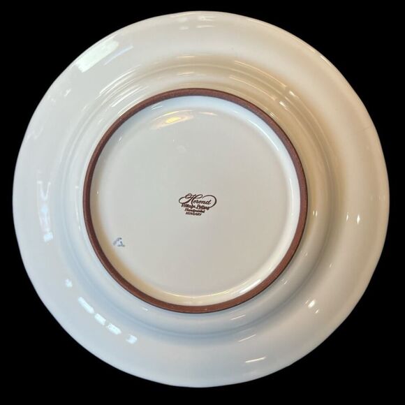 Herend Village Pottery Hungary Floral Trellis Set Of 4 Salad Plates Hand Painted - Picture 7 of 11